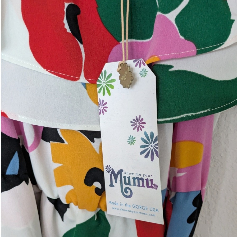 NWT Show Me Your Mumu Rosie Midi Dress Becky Blooms‎ Print One Shoulder Sz Small - Picture 7 of 8